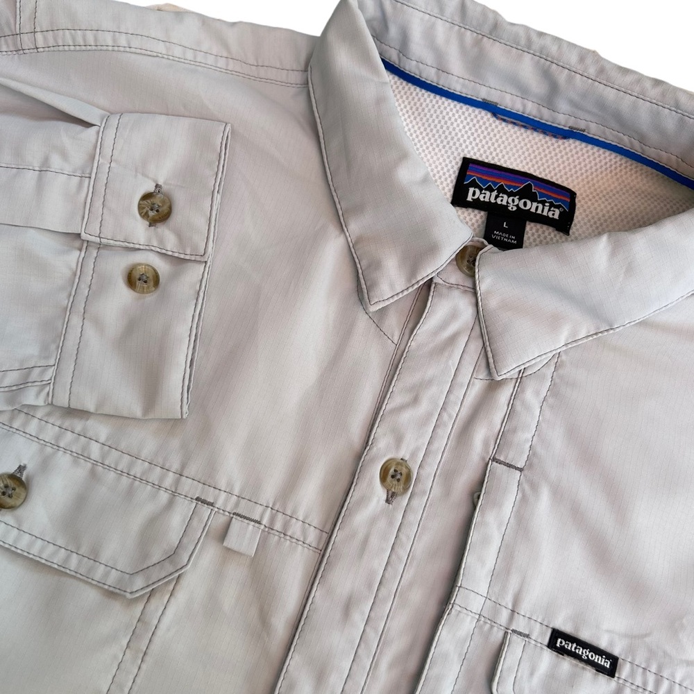 Patagonia Sol Patrol II Travel Fishing Hiking Long Sleeved Vented Shirt SZ Large